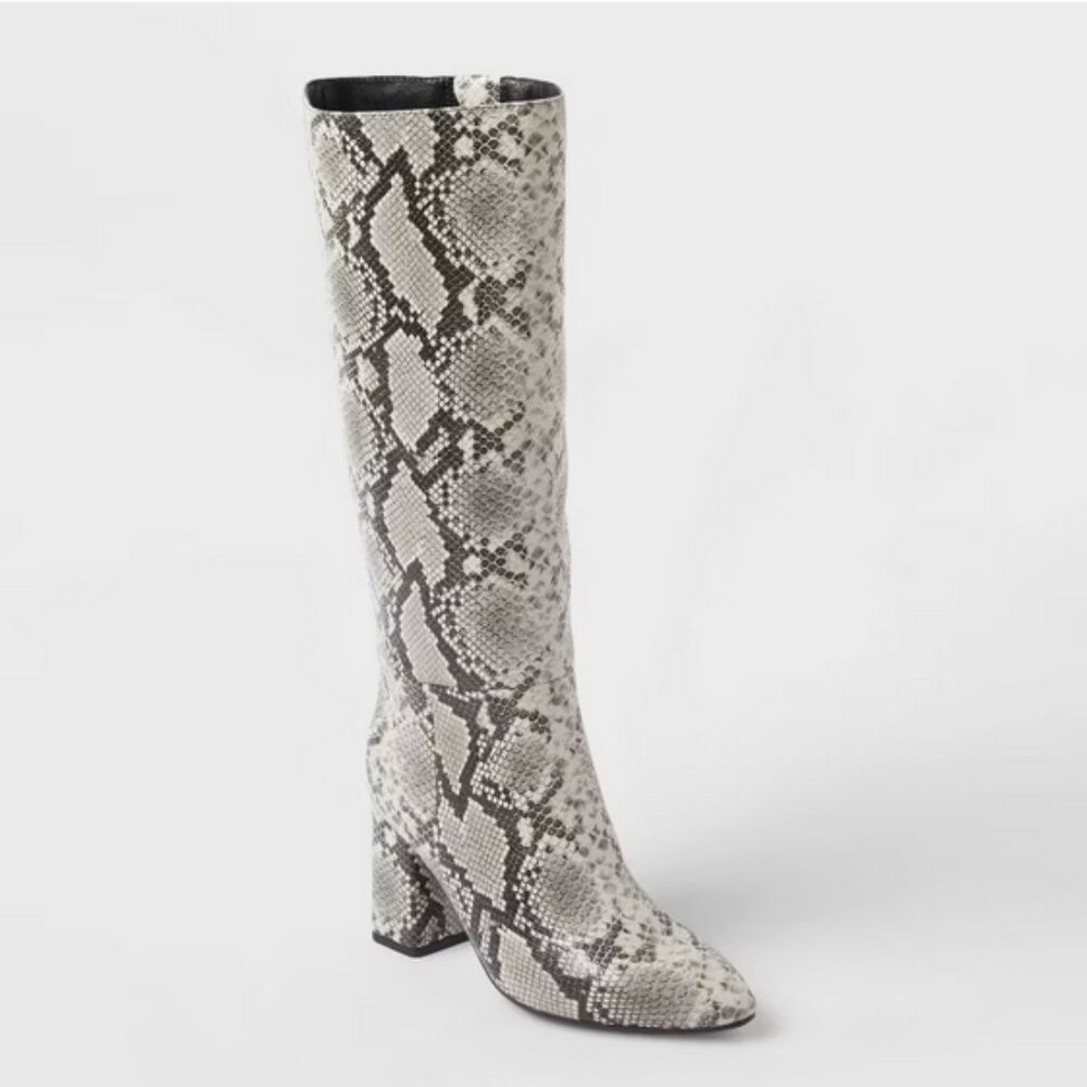 Women’s Evangeline Boots with Memory Foam Insole – A New Day™ Cream 6.5